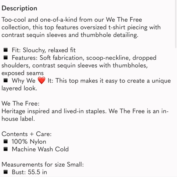 NWT FREE PEOPLE We The Free Mauve Nellie Sequin Twofer Top T Shirt SZ: S - Picture 8 of 9